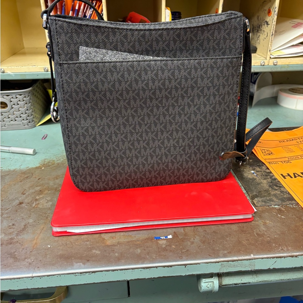Michael Kors Black Crossbody Bag with Signature MK Monogram - Picture 2 of 6